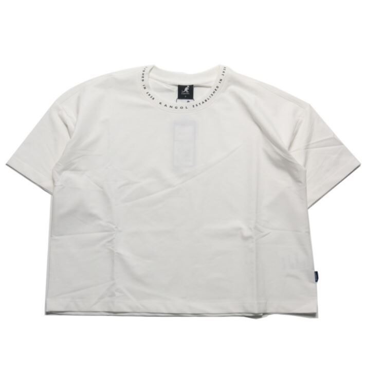 【下殺↘ $399】KANGOL 短T 白 寬版 領口英文 短袖 女 6222100600