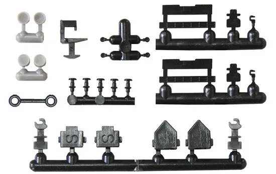 津川洋行 14107 N規 2軸單節車廂，附2支集電桿（車身顏色：紅色/米色，動力型）