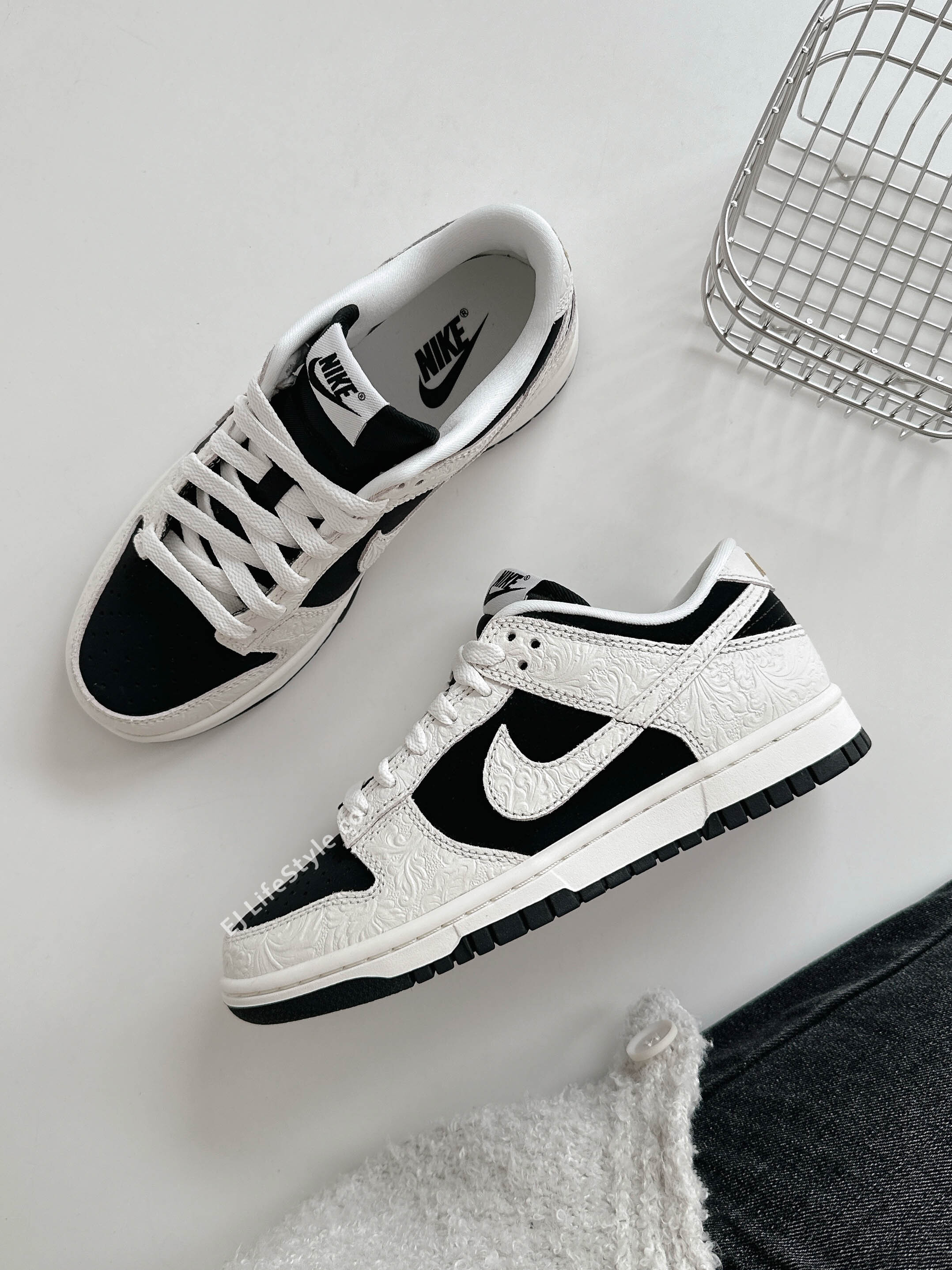 NIKE DUNK LOW 2026年 馬年限定 反轉熊貓 浮雕 奶油黑 白黑 米白 女鞋 IF3944-001 / 現+預