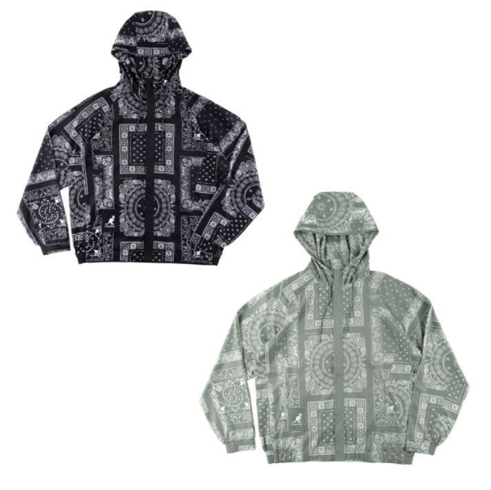 【下殺↘ $799】KANGOL 外套 黑 綠 變形蟲 休閒 連帽外套 中性 63211422-