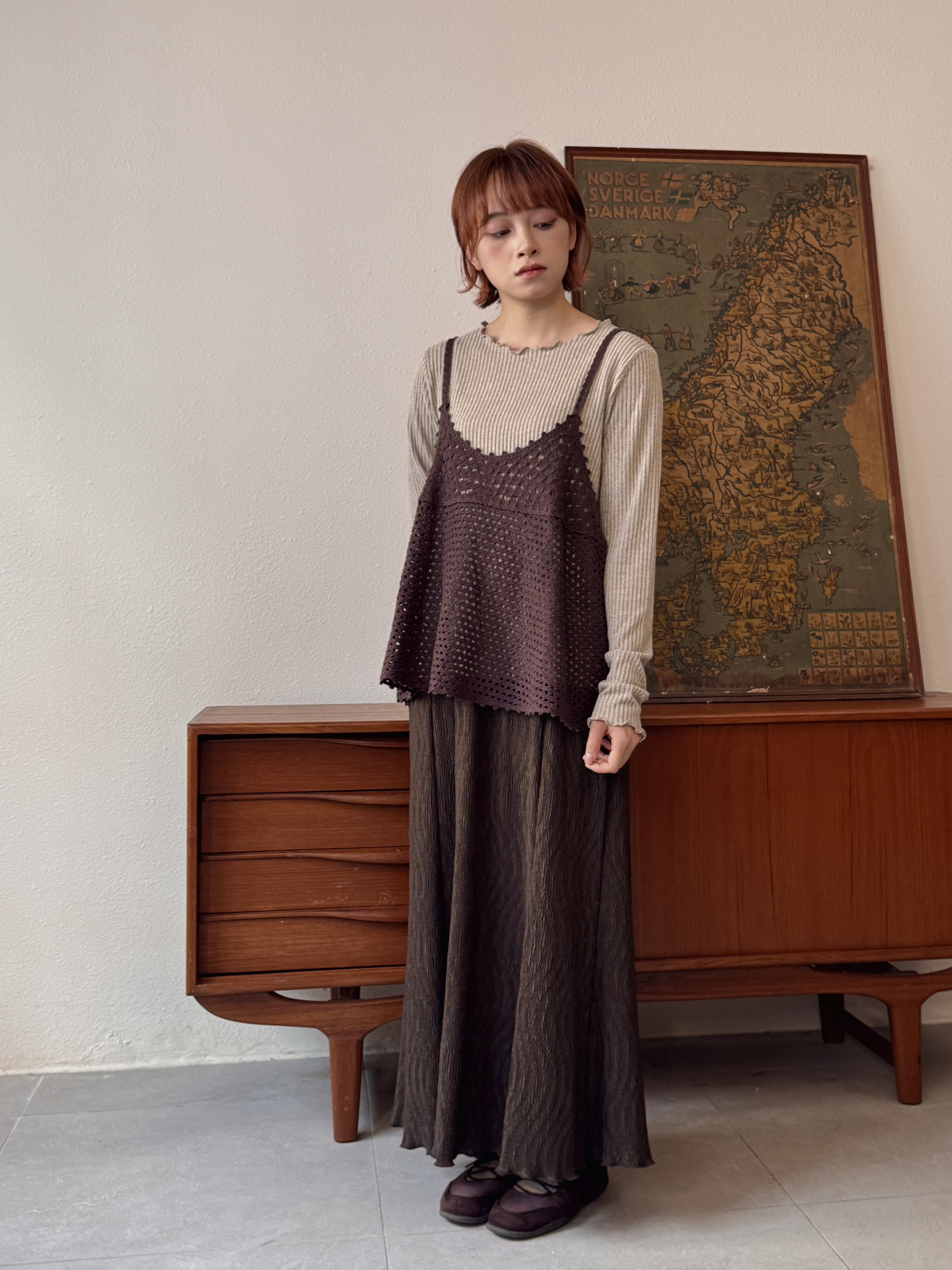 A型手鈎編織吊帶罩衣 - TT61835