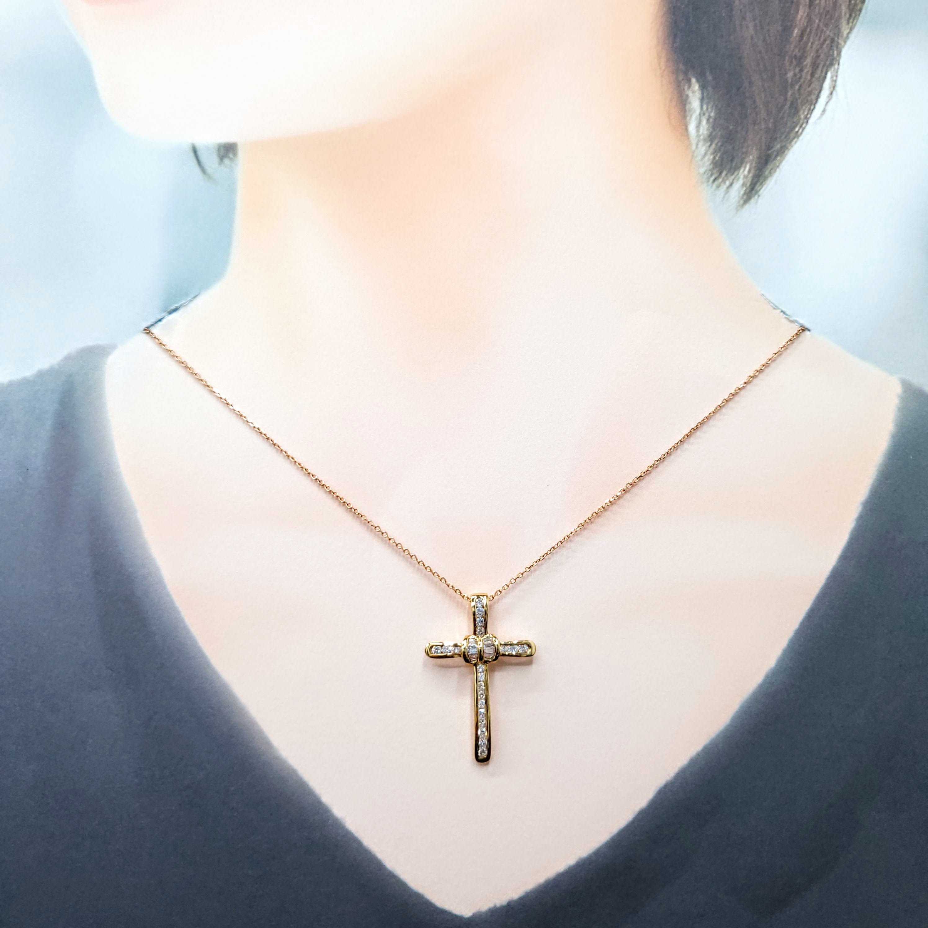 18K Gold 0.70ct Diamond Pendant