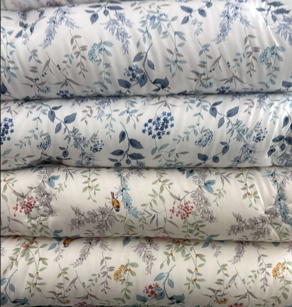 KE2007  花花密度超高天絲四季被  粉藍 白色 單人160/210cm $499 雙人200/230cm $599