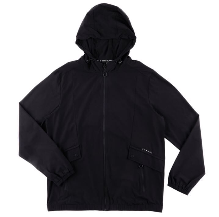 【下殺↘ $799】KANGOL 外套 黑 抗UV 防曬 連帽 風衣外套 男 6321142320
