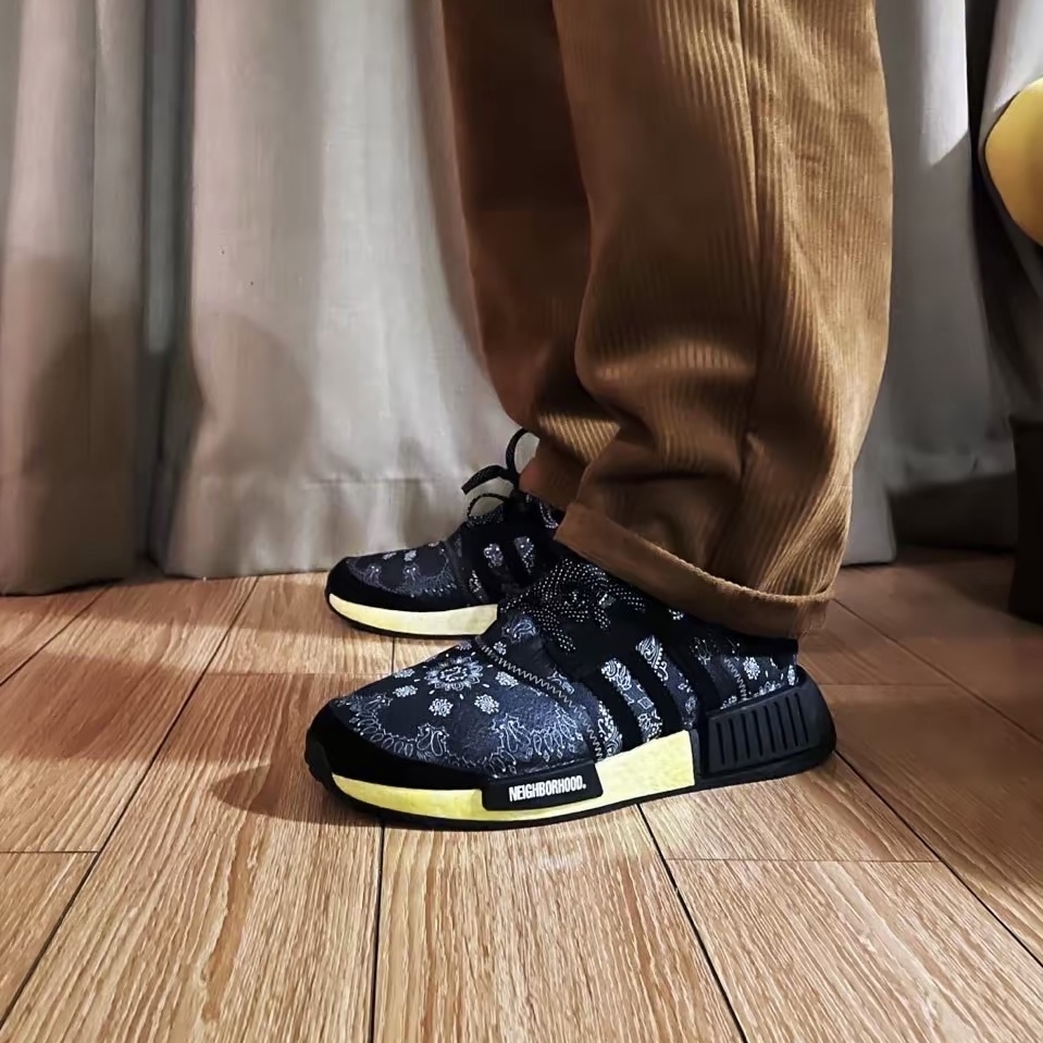 ADIDAS NMD R1 X NEIGHBORHOOD 海軍藍 腰果花 反光 聯名款 做舊底 男鞋 GY4158