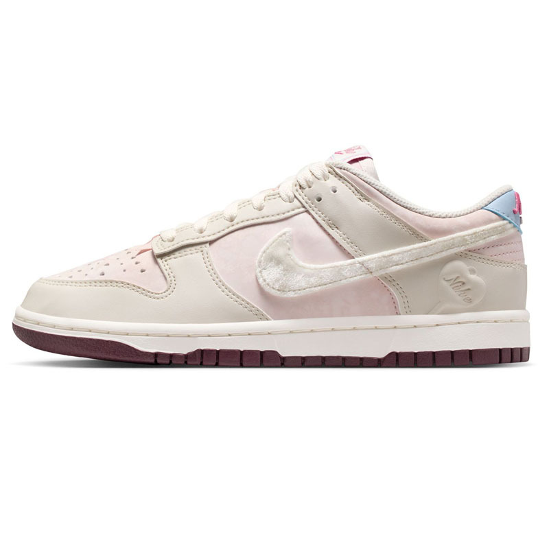 女鞋 NIKE DUNK LOW 'Valentine's Day' 粉色 情人節 天鵝絨 愛心 休閒鞋【IQ1145-610】VDAY