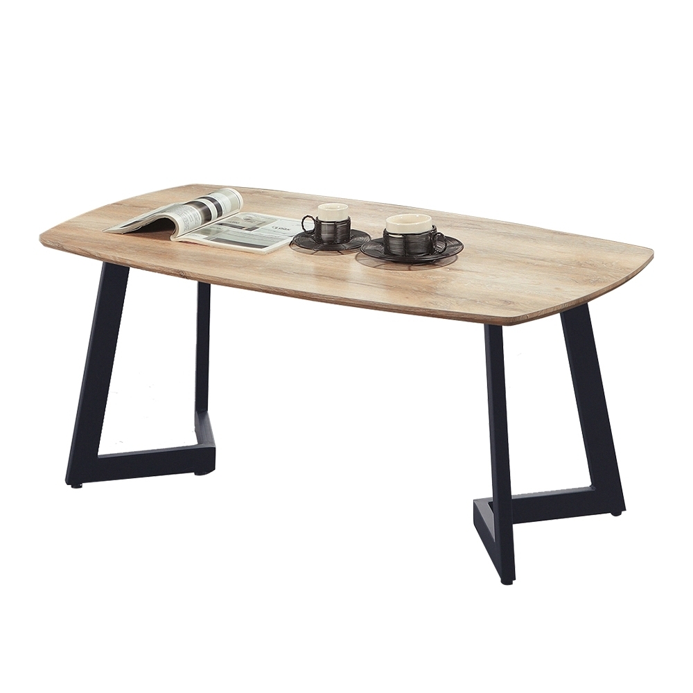 柏蒂家居-艾倫3.7尺造型鐵腳大茶几