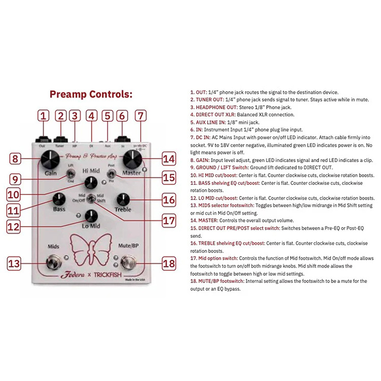 Fodera X TRICKFISH Preamp & Pratice Amp 電貝斯 前級 效果器