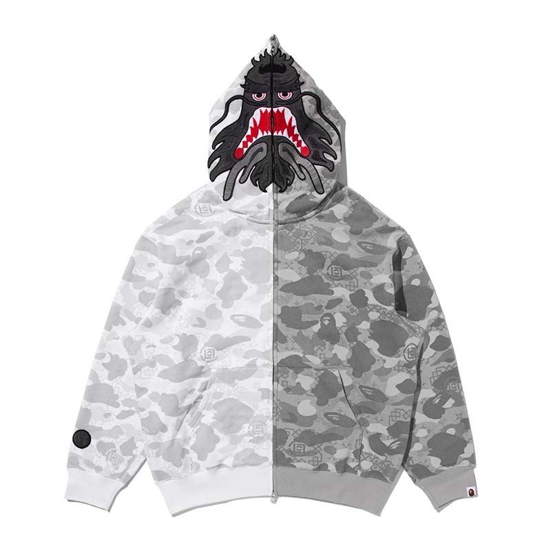 BAPE x COLT 聯名迷彩龍頭外套 連帽外套 灰白迷彩 BAPE-531CM [台灣現貨]