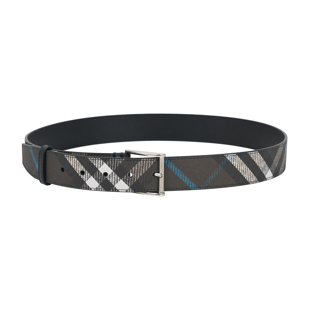 【Burberry】方形指針釦塗層帆布 95/100/110cm 寬3.5cm皮帶(暖感棕)