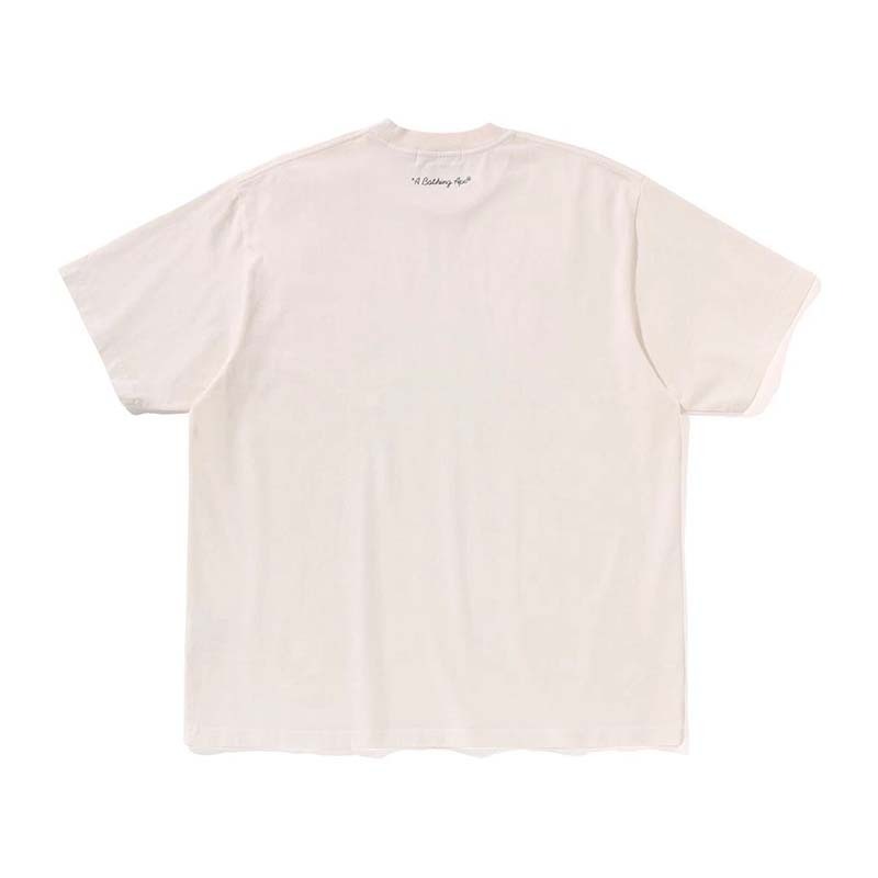 BAPE 手繪拉鍊鯊魚嘴 短袖 白色 BAPE-532CM [台灣現貨]