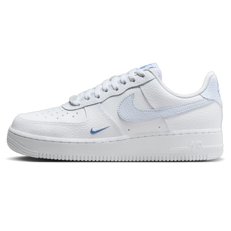 女鞋 NIKE W AIR FORCE 1 白藍 荔枝皮 刺繡小勾 休閒鞋【HV2511-100】AF1 WAF1