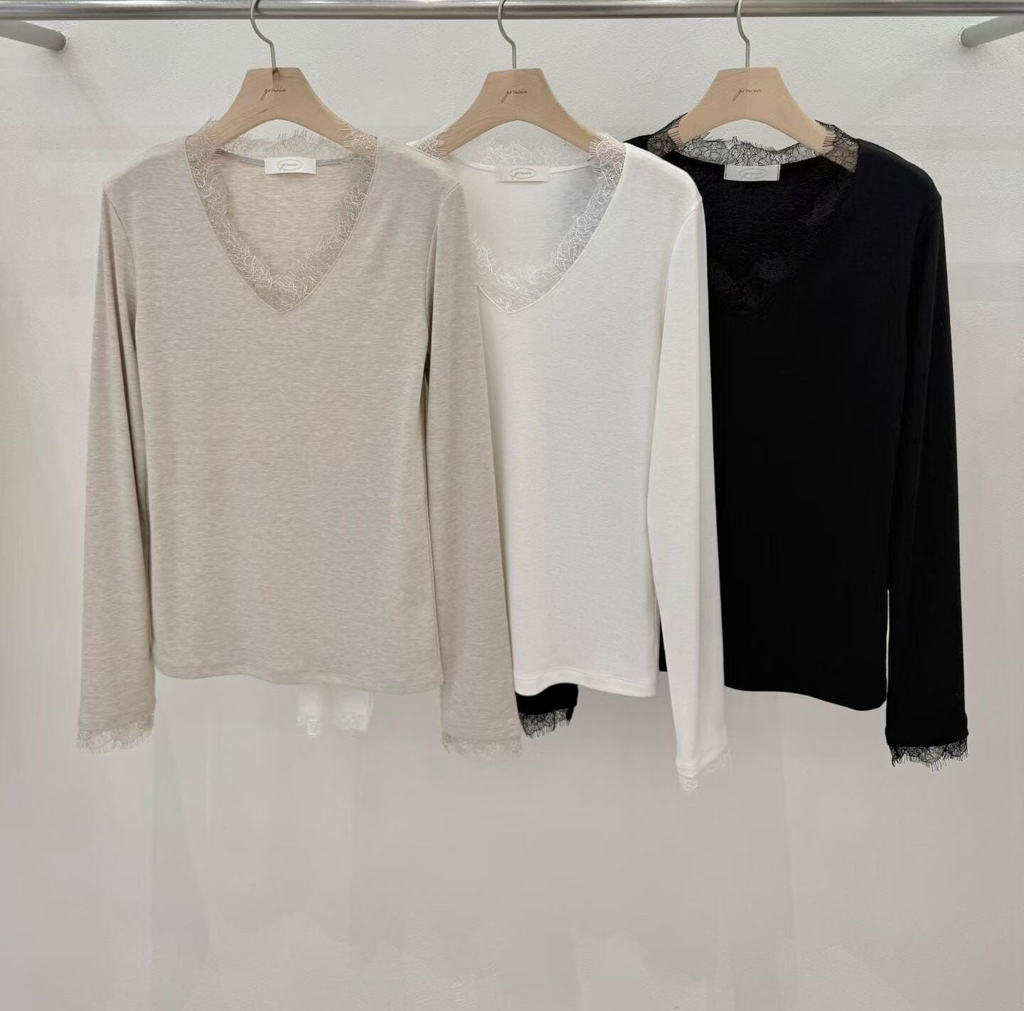 GC5522 拼蕾絲邊上衣 *特價* (優惠碼同充值購物金不適用)