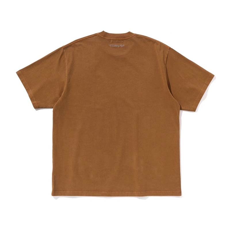 BAPE 手繪拉鍊鯊魚嘴 短袖 咖啡色 BAPE-533CM [台灣現貨]