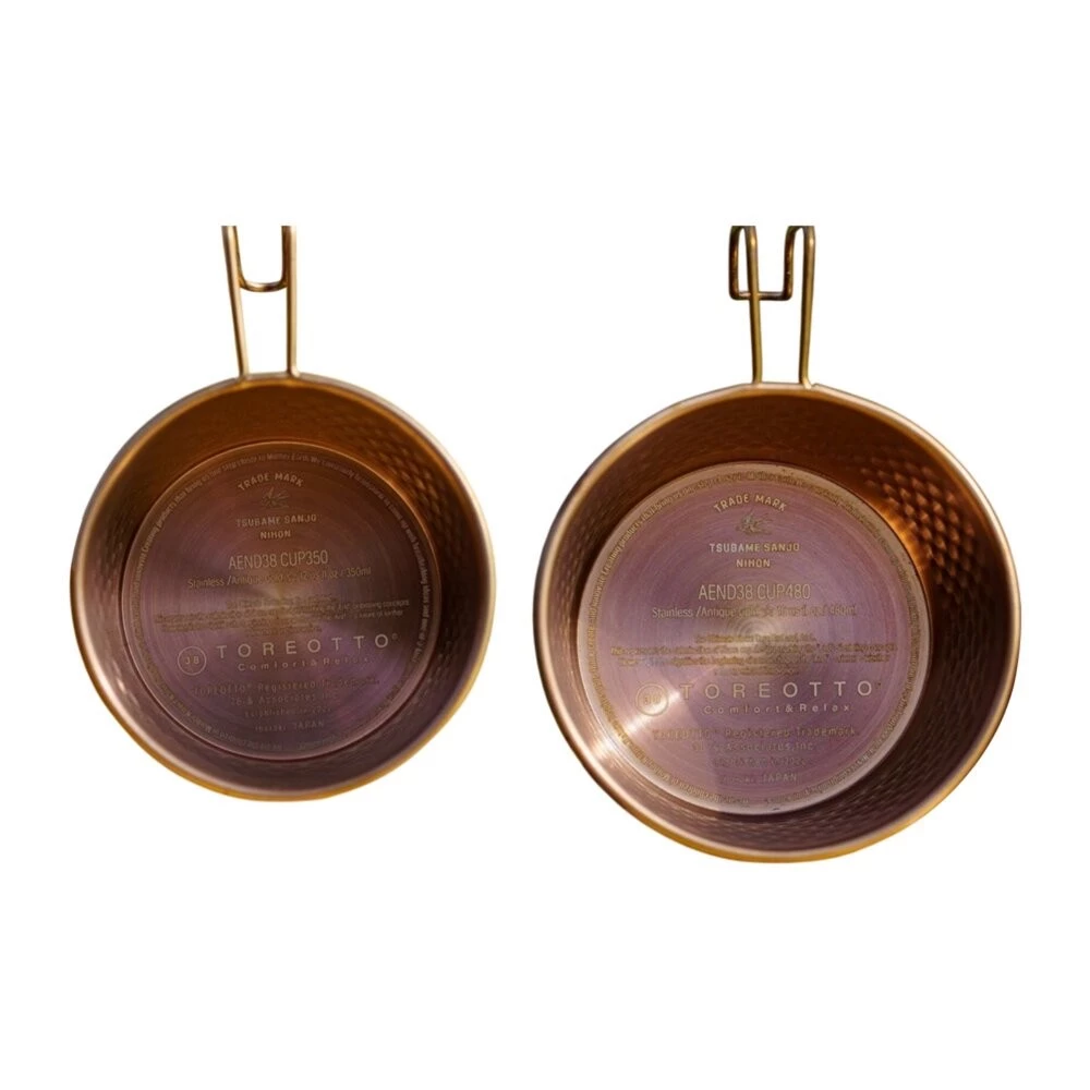 【38explore】TOREOTTO AEND38 錘紋古銅金雪拉碗 350ml&480ml