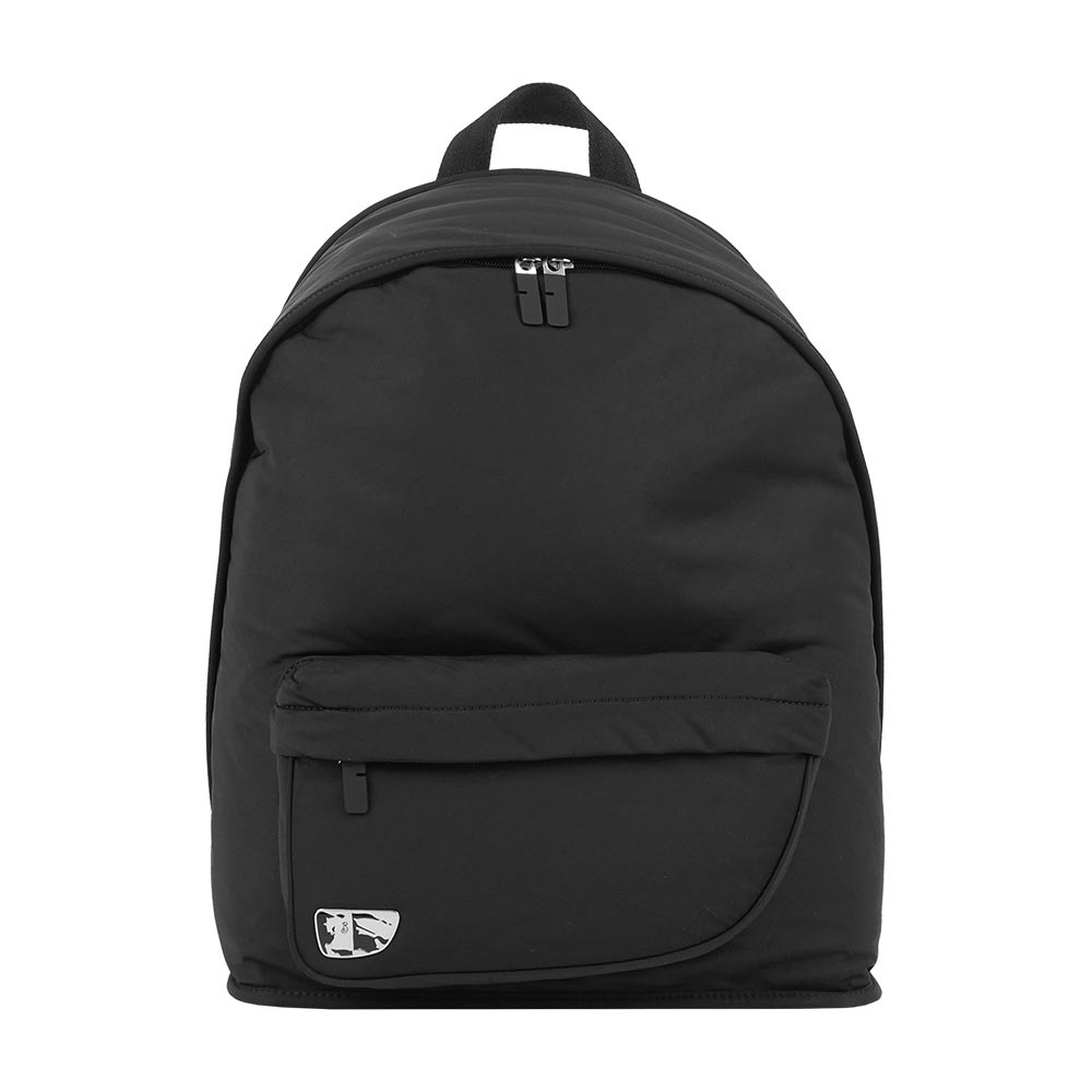 【Burberry】Shield 戰馬盾牌標誌尼龍拉鍊後背包(黑色)