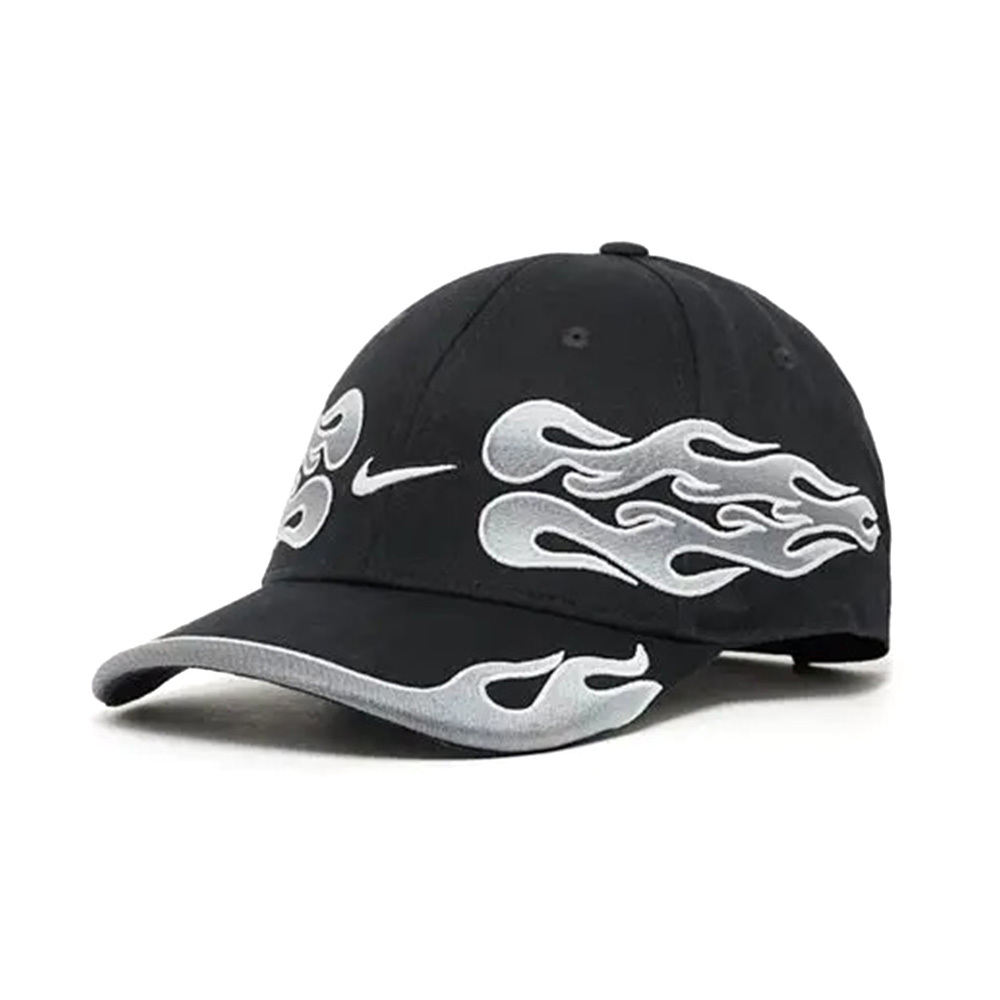 Nike Club Semi-Structured OG Flame Cap 火焰老帽 黑 刺繡 魔鬼氈 IH9258-010