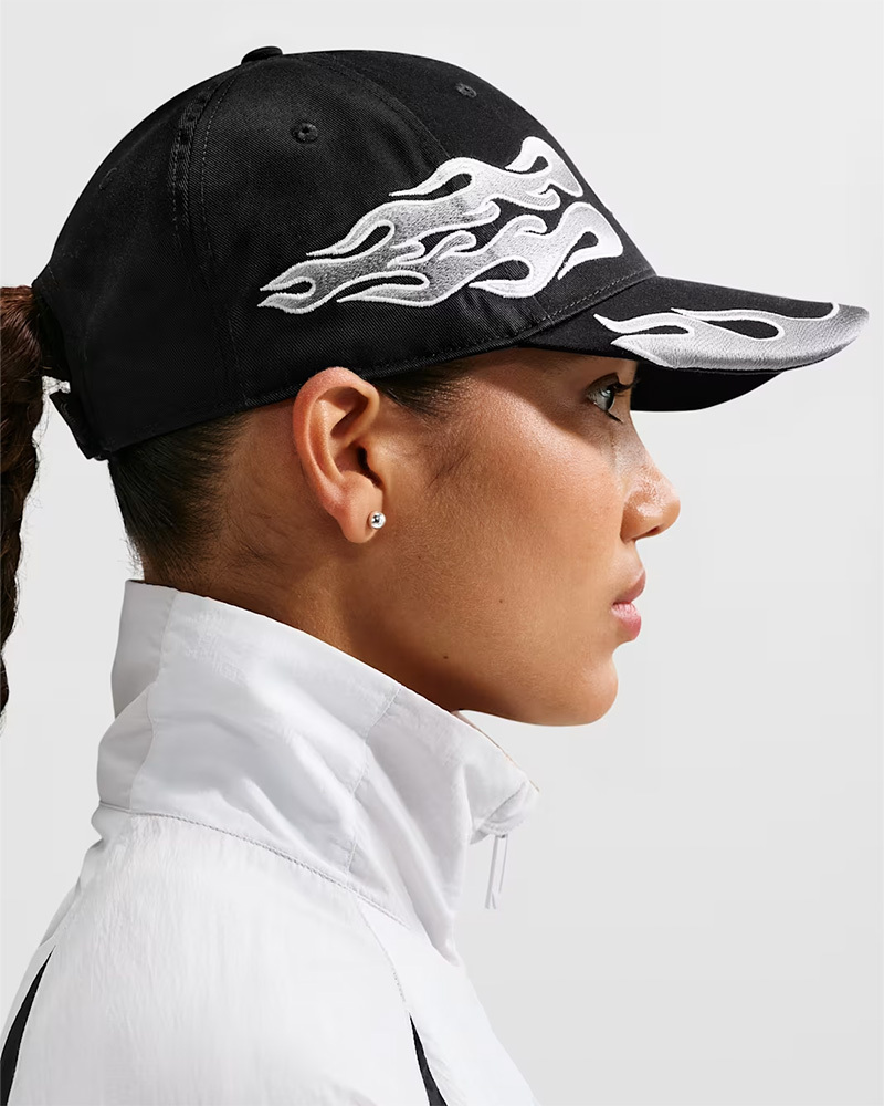 Nike Club Semi-Structured OG Flame Cap 火焰老帽 黑 刺繡 魔鬼氈 IH9258-010