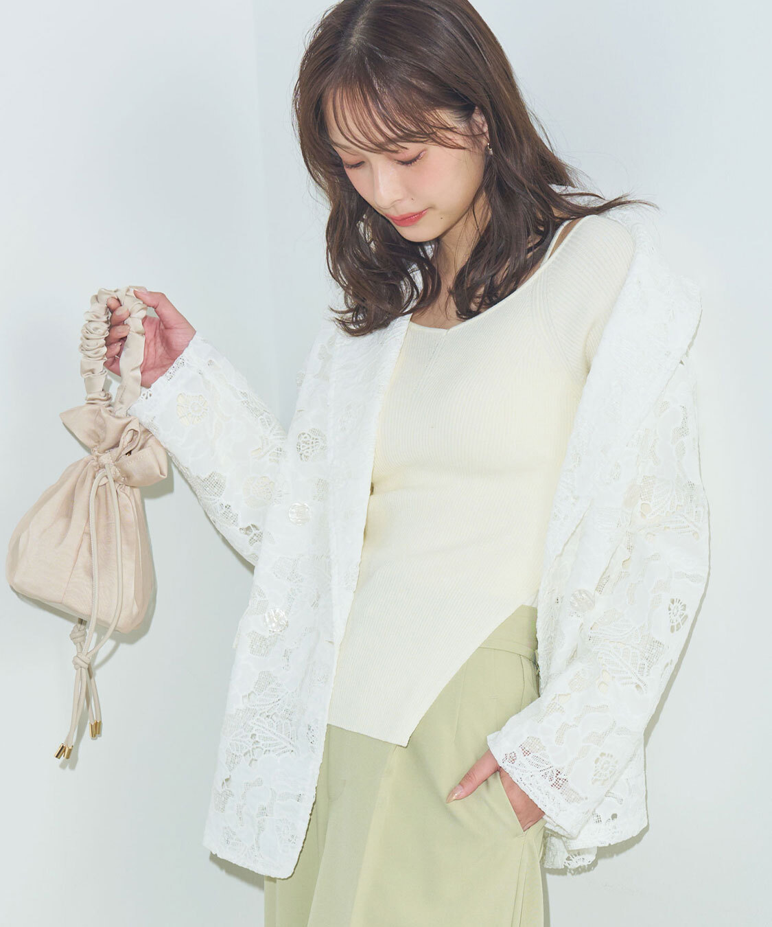 [預購] COCO DEAL 寬鬆 V 領羅紋針織上衣