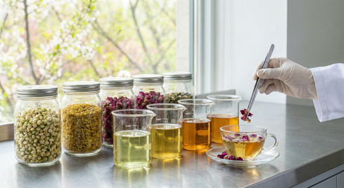 伂橙專業飲品研發實驗室，展示花香原物料提升飲品價值的研發方向