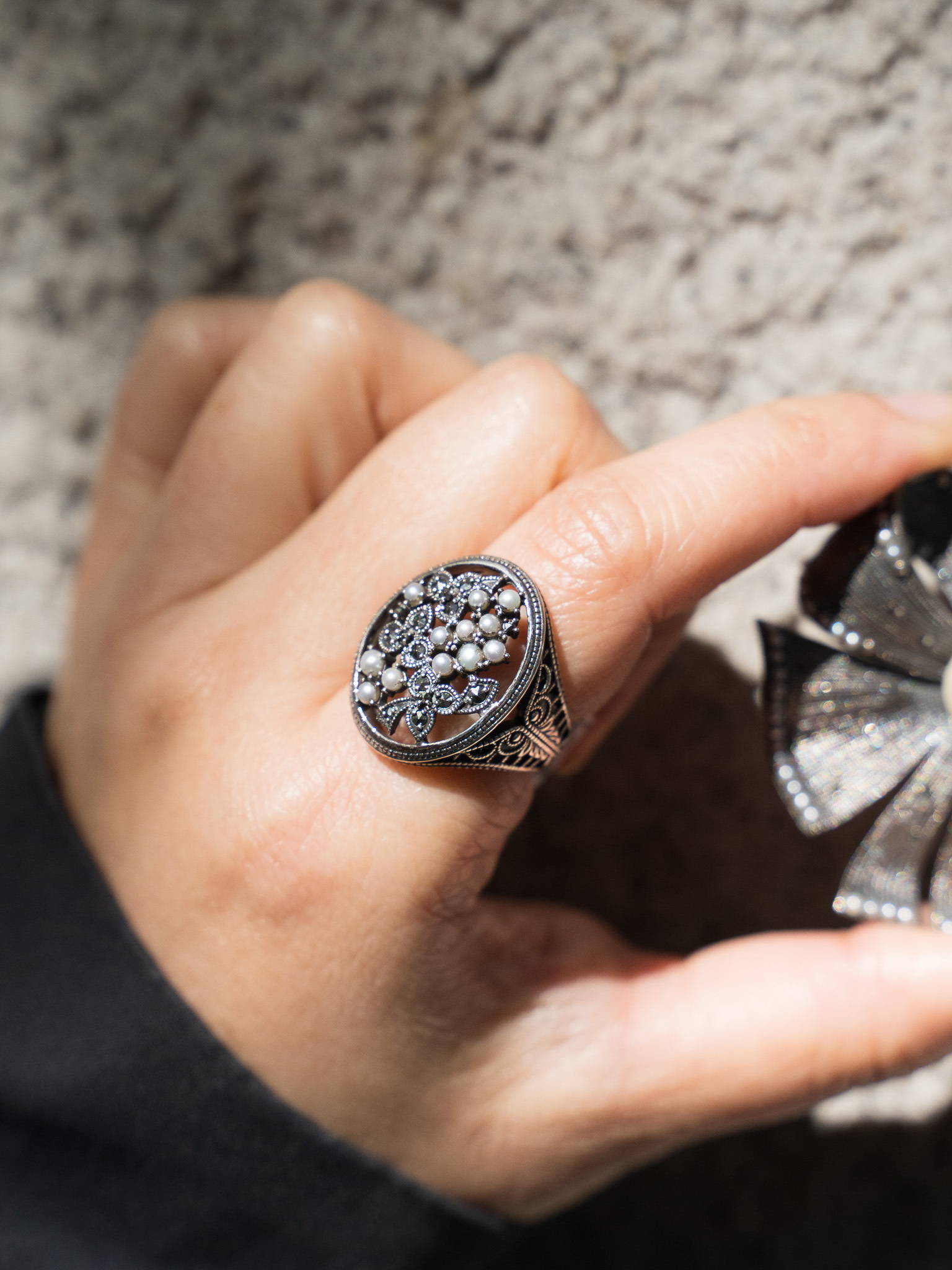 花草果實米珠戒指OP1902