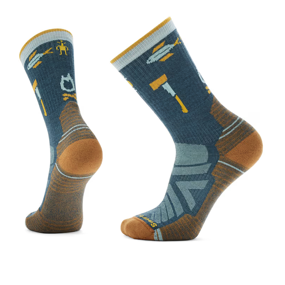 【Smartwool】機能戶外全輕量減震中長襪-趣露營 淺灰、苔癬綠、暮光藍 / SW002262