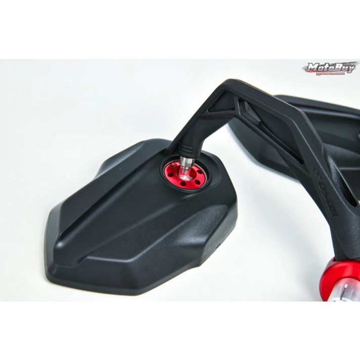 【KOSO】端子鏡 黑 紅 適用各式車款 內附 膨脹螺絲