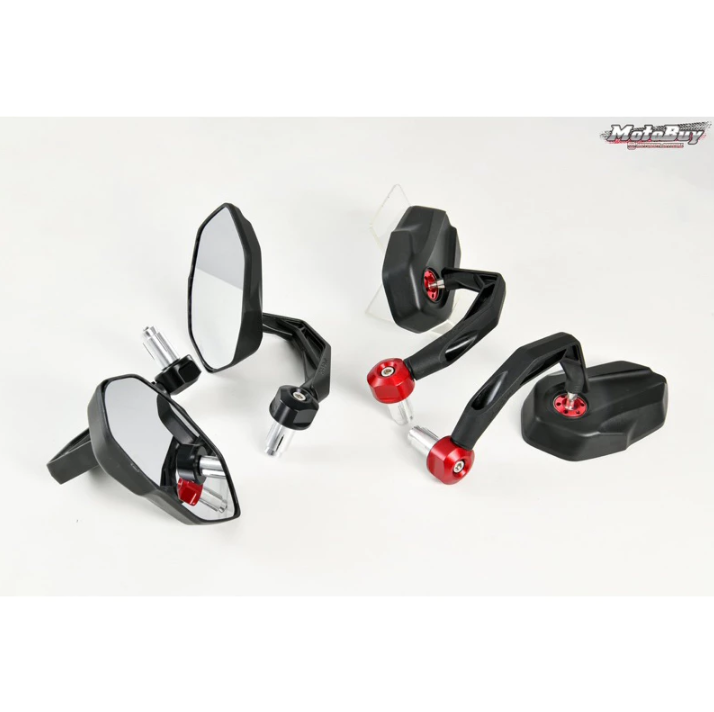 【KOSO】端子鏡 黑 紅 適用各式車款 內附 膨脹螺絲