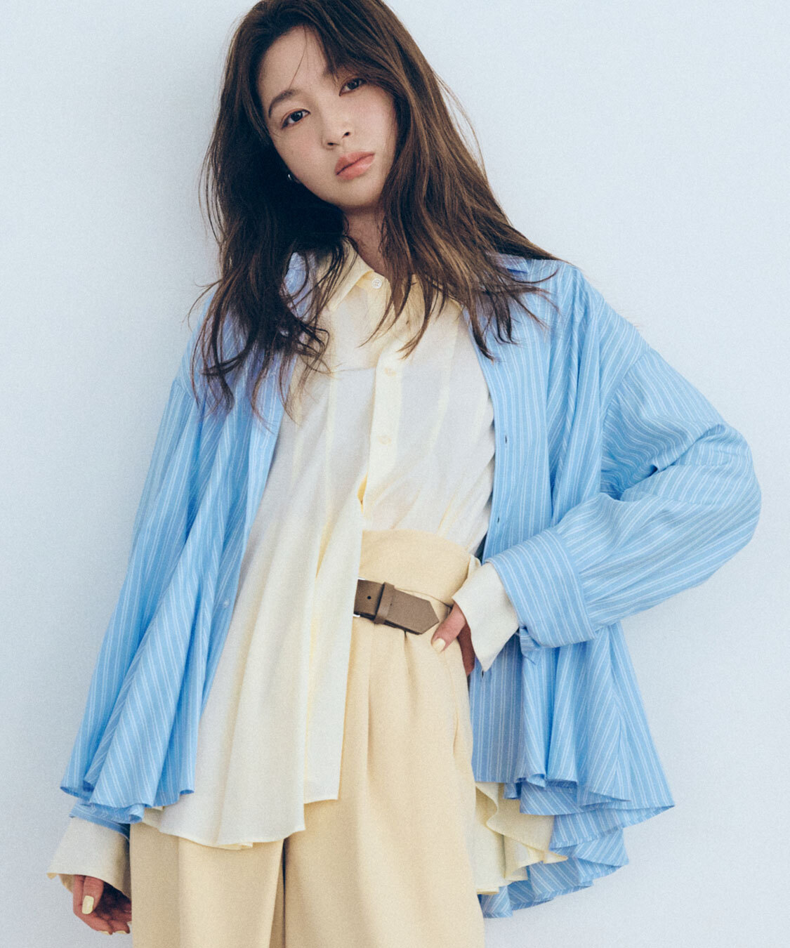 [預購] COCO DEAL 傘狀下擺剪裁襯衫