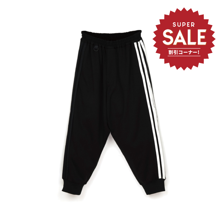 【 Y-3 M 3STP TRK PNT 十五周年紀念 三條紋長褲 - 黑 】