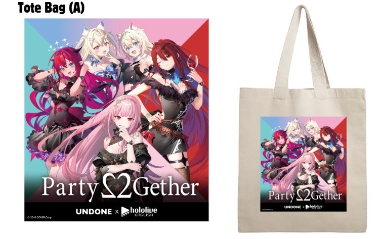 「官品現貨」UNDONE x hololive EN Party2gether 周邊 💀💎🐾💄 (Mori Calliope/IRyS/FUWAMOCO/Elizabeth Rose Bloodflame)