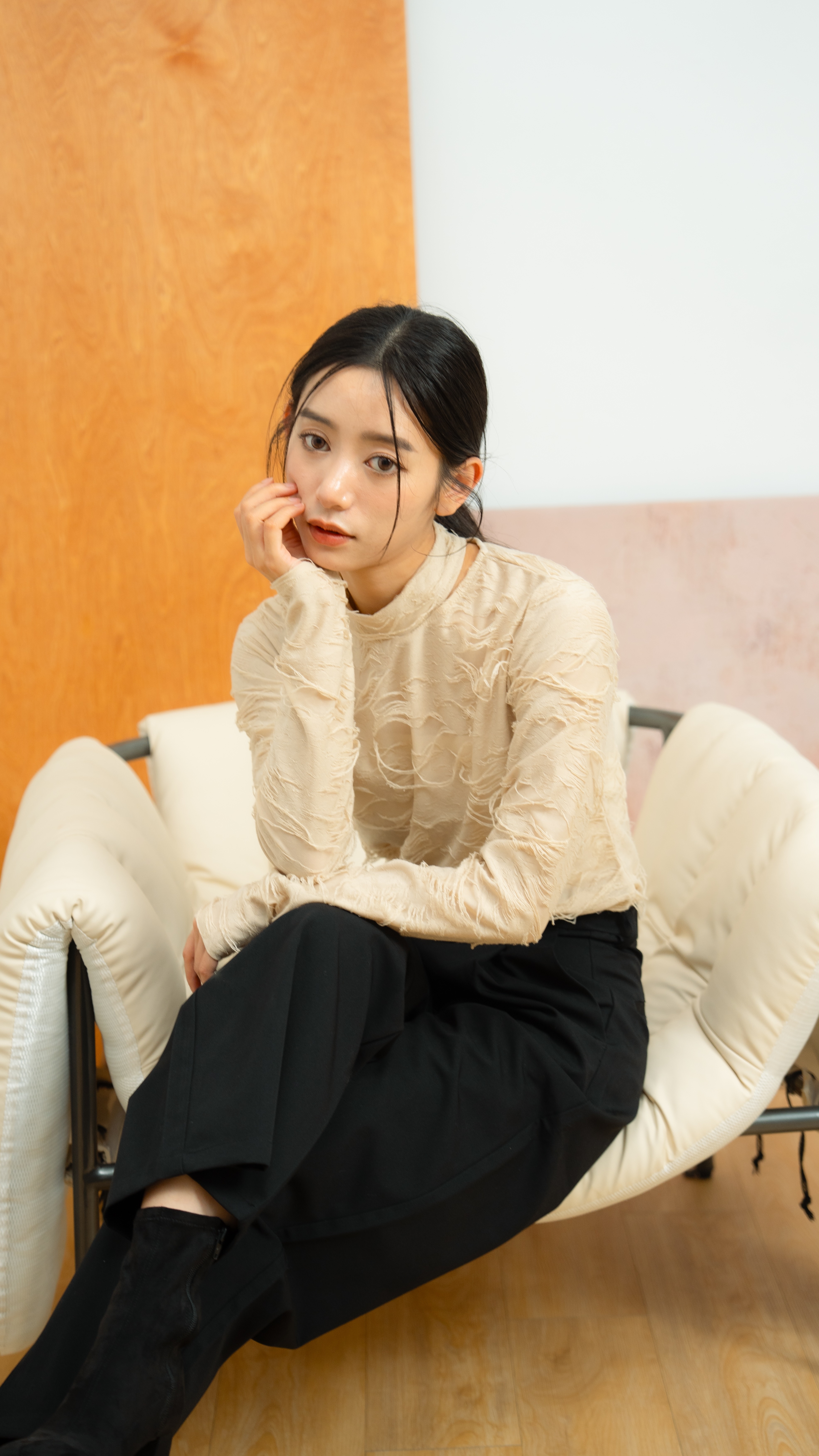 薄霧花紋の柔軟輪廓・刺繡提花 Top