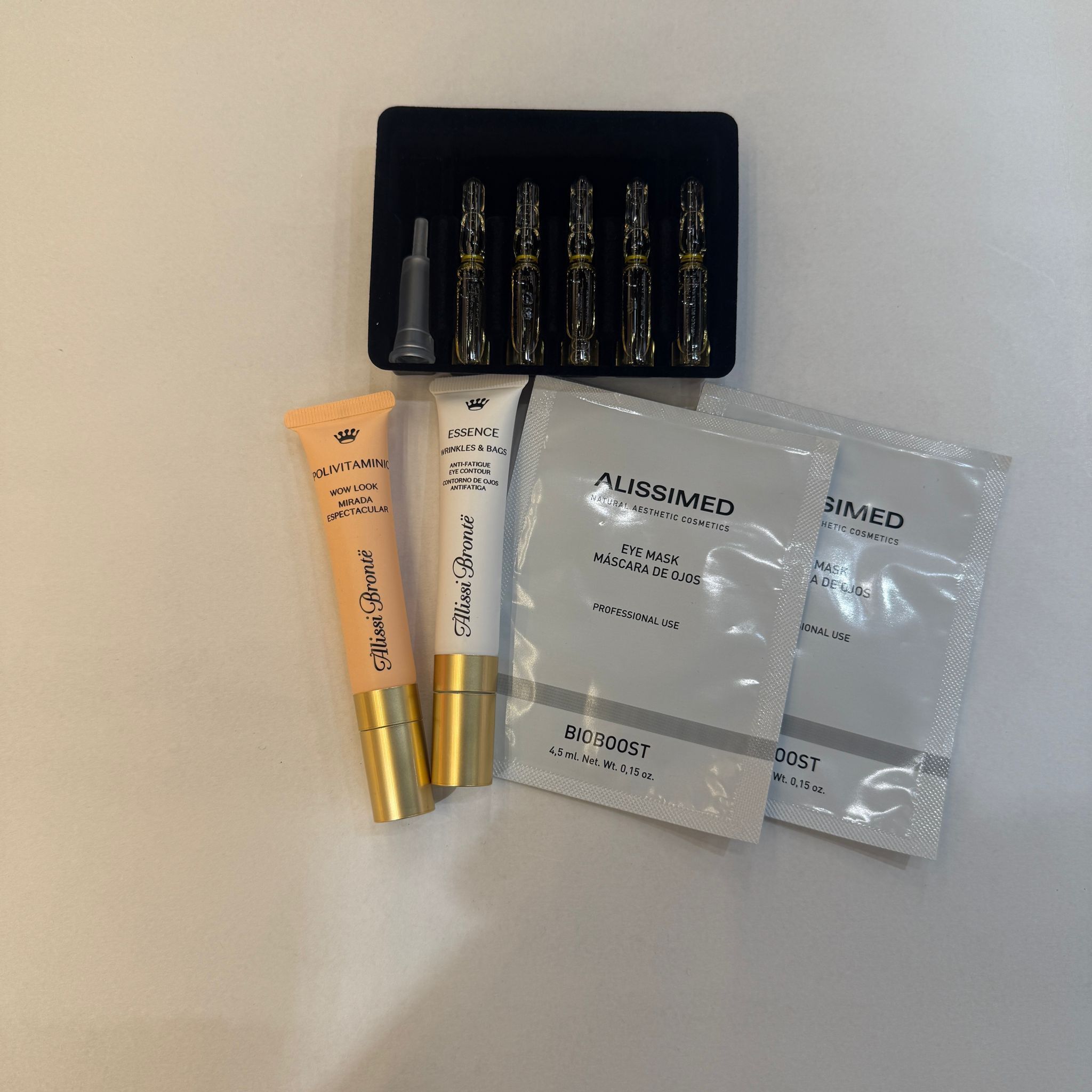 CL29 – ALISSI BRONTE Gold elixir 2ml x 5 + eye gel 15ml + eye cream 15ml + eye mask x 2(15) 優惠$699