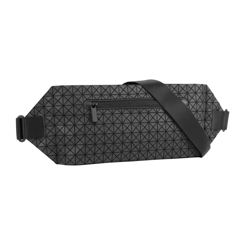 【ISSEY MIYAKE三宅一生】Bao Bao Baton 霧面拉鍊口袋胸口包/腰包(黑色)