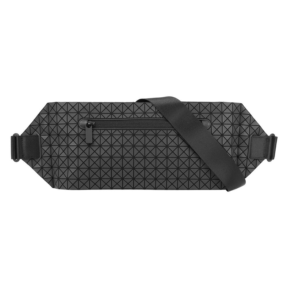 【ISSEY MIYAKE三宅一生】Bao Bao Baton 霧面拉鍊口袋胸口包/腰包(黑色)