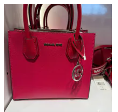 [S] MICHAEL KORS DARK RASPBERRY 35F3SM9M2L MERCER LEATHER MD MESSENGER, 197853700628 (SMK1343)