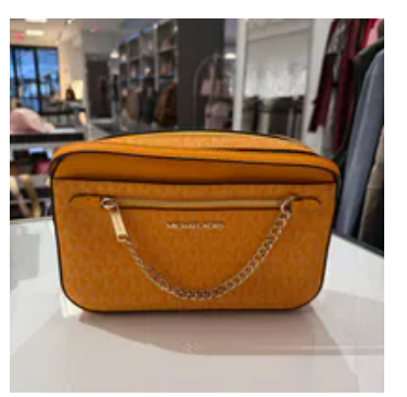 [S] MICHAEL KORS POP ORANGE 35F3GTTC9B JET SET ITEM LG EW ZP CHAIN XBODY, 197853700437 (SMK1347)