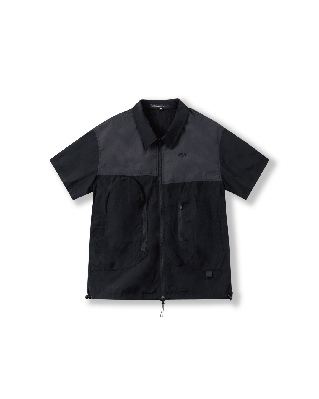 MULTI-FUNCTIONAL ZIP-UP SHIRT-BLACK