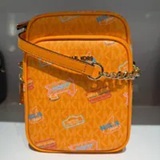 [S] MICHAEL KORS POP ORANGE 35T5GTVC2I JET SET TRAVEL MD NS CHAIN XBODY, 197853708587 (SMK1348)