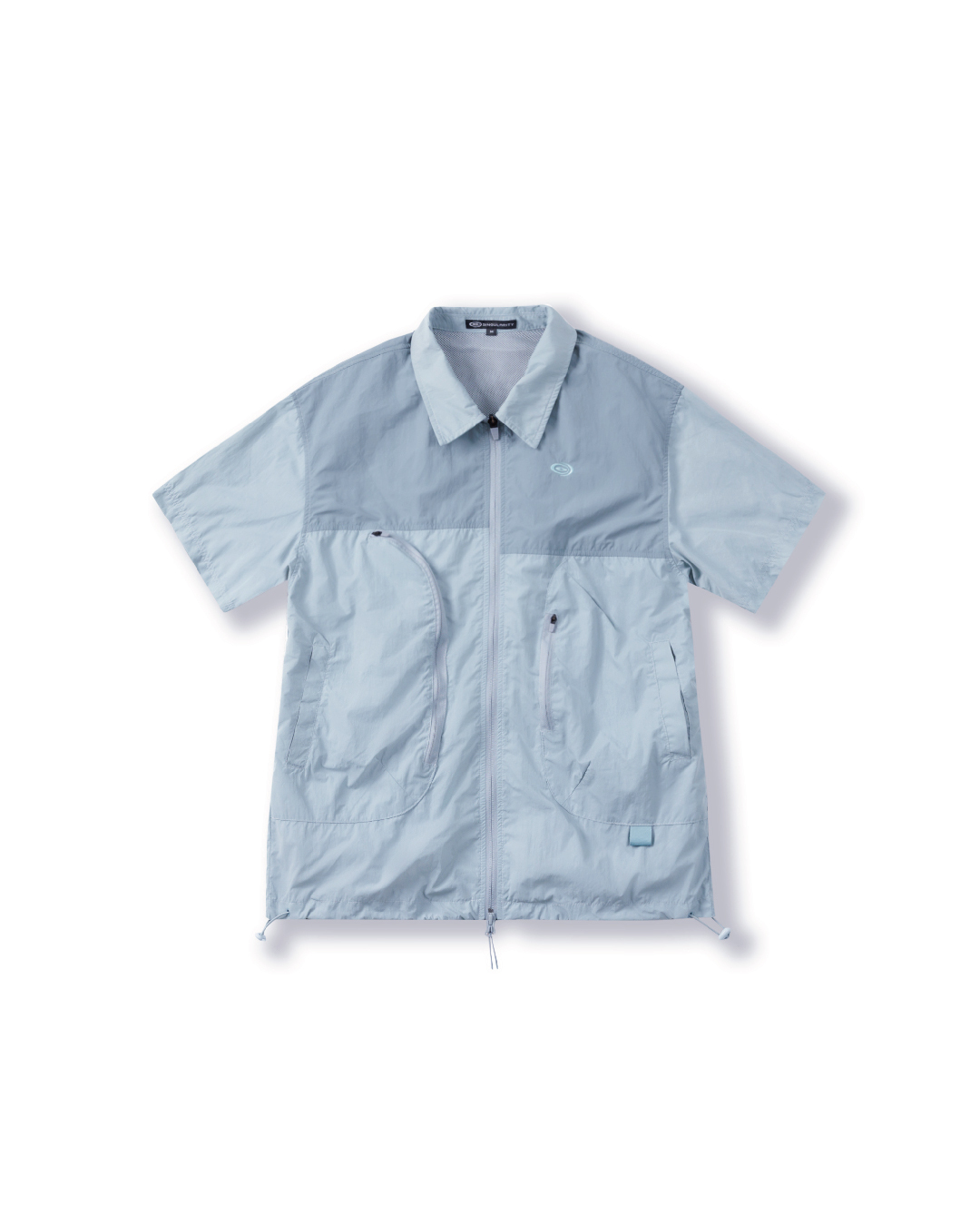MULTI-FUNCTIONAL ZIP-UP SHIRT-BLUE