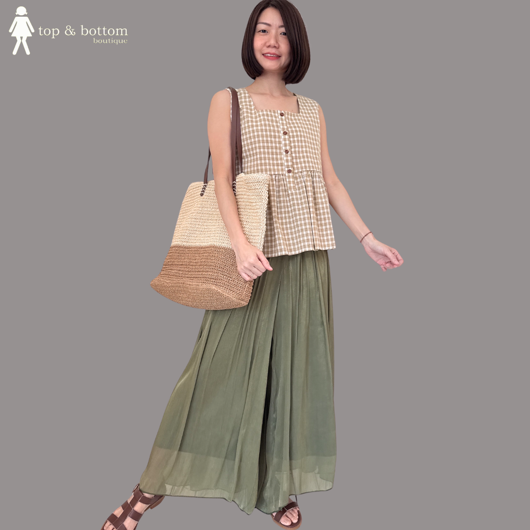 ELASTIC WAISTED SILKY LONG FLARE PANT