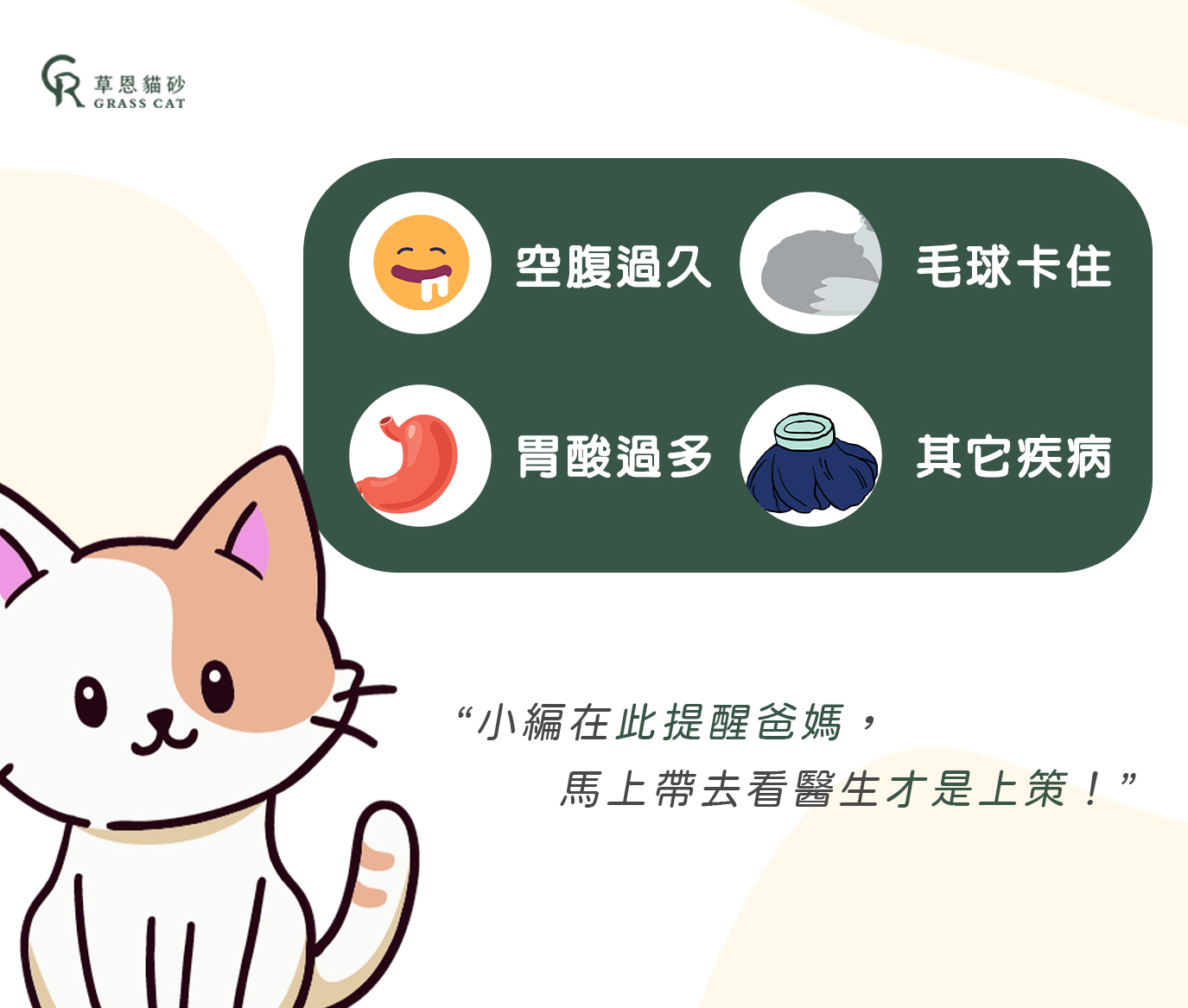 空腹太久、胃酸過多、毛球卡住或其他疾病都有可能是貓咪吐白色泡沫的原因