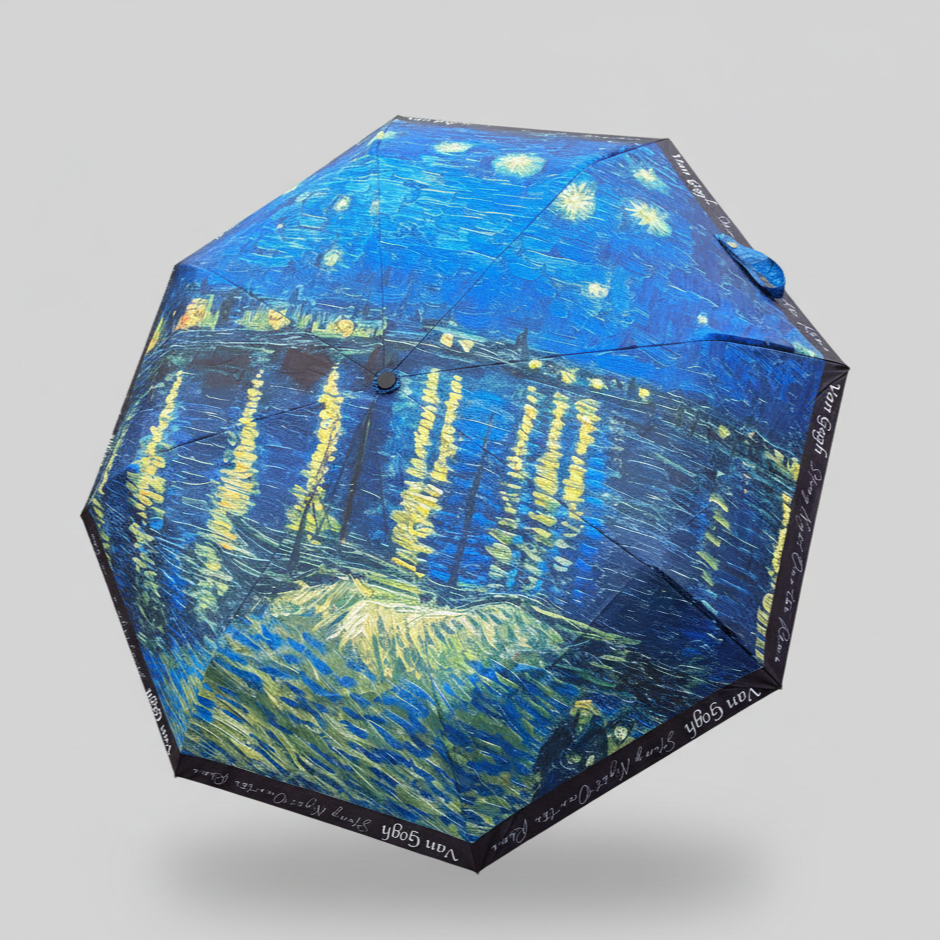 印象派藝術折傘｜梵谷《隆河上的星夜》