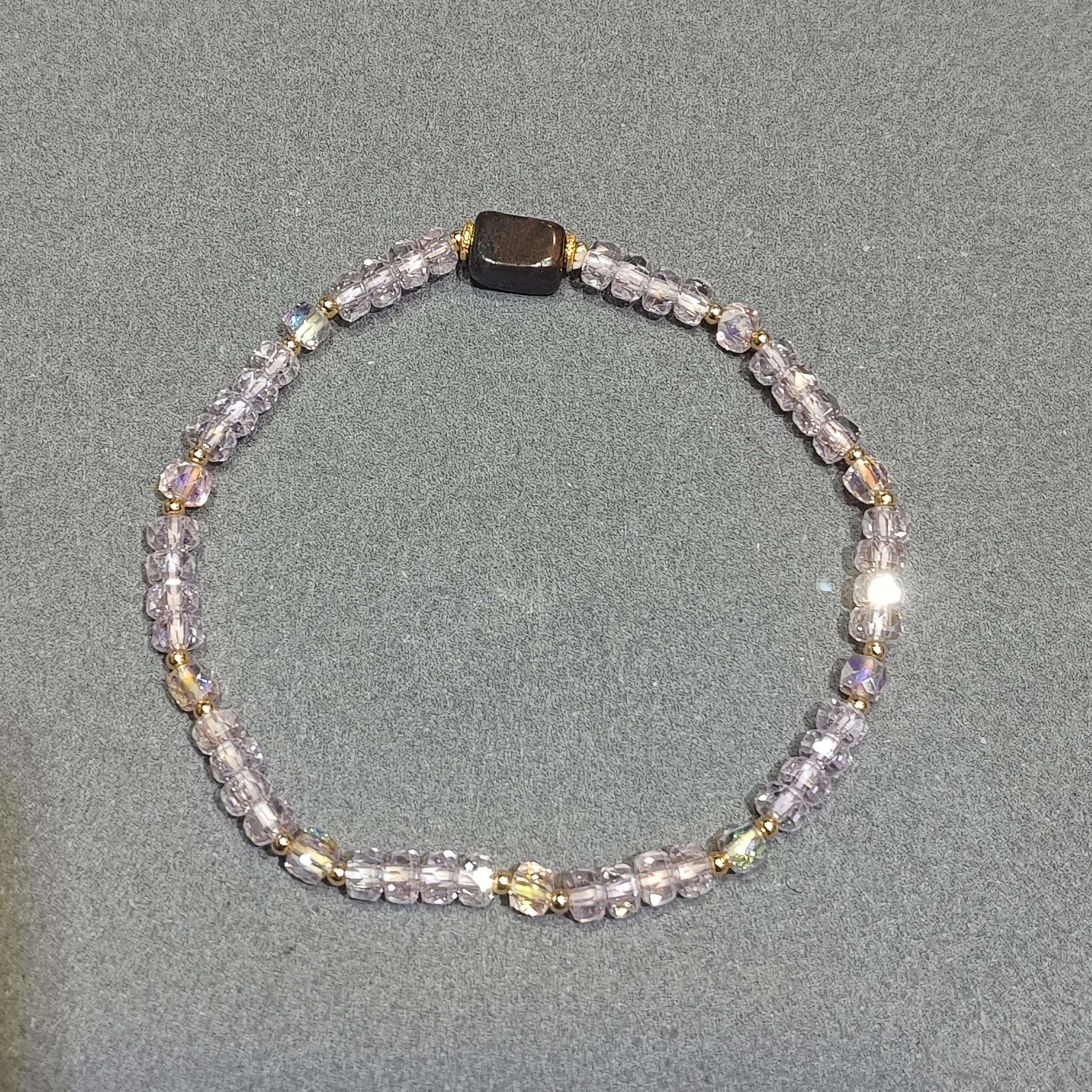 UY001 A1 血舒手串 血舒4*6mm 琉璃4mm