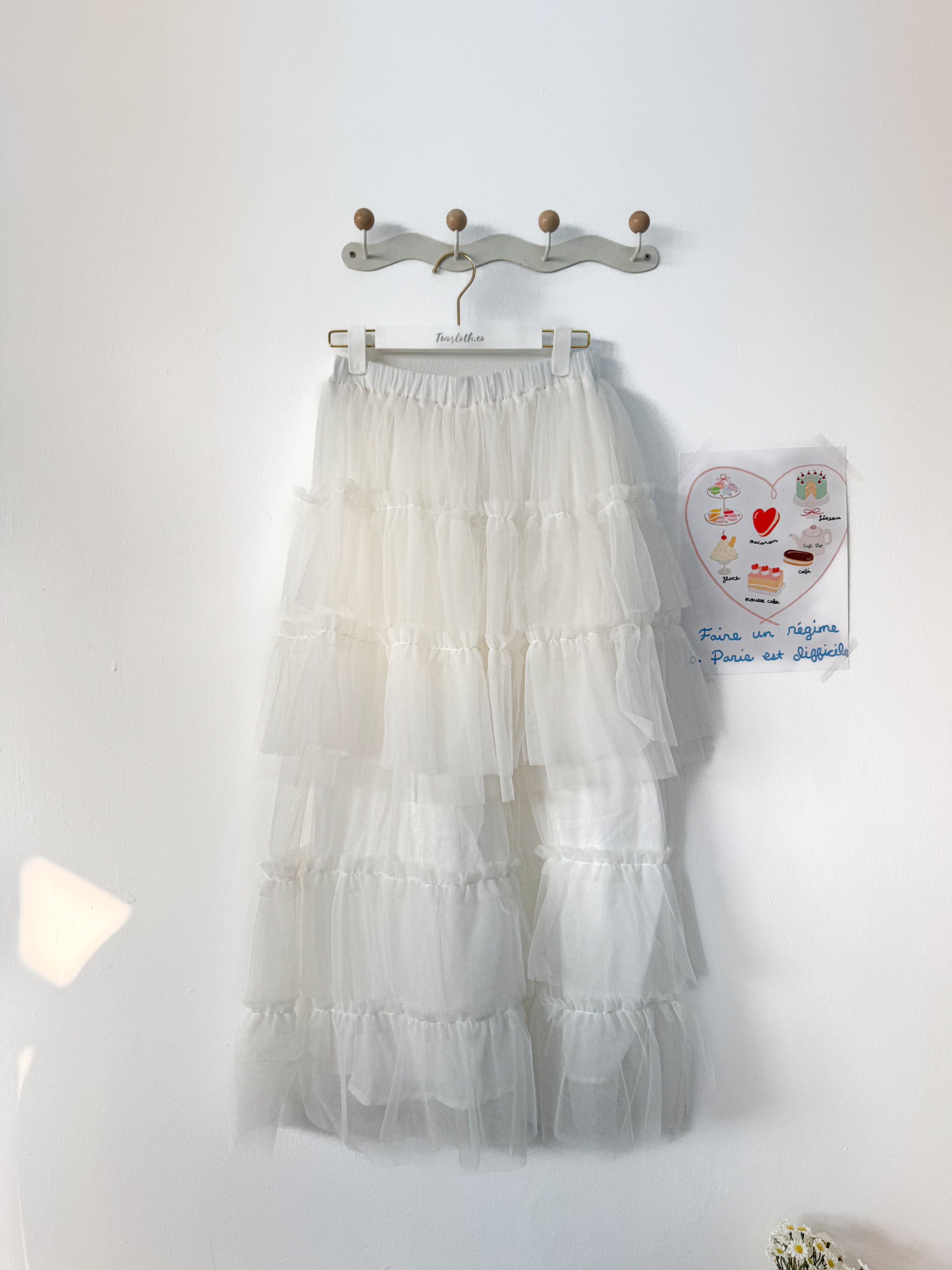 日系穿搭必備！多層Ruffle紗裙 · 1色入