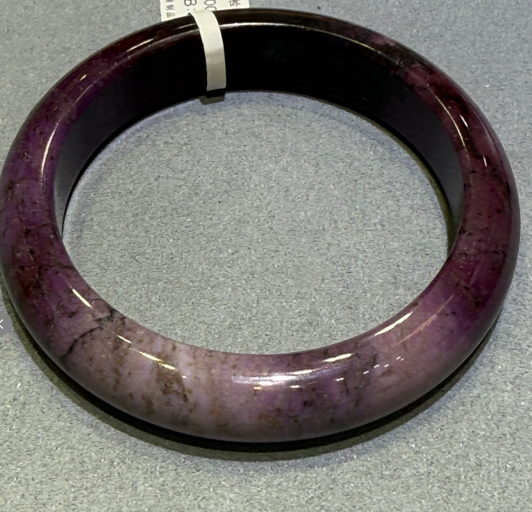 UY070 A70 全化皮老油紫手鐲 圈口57.5 寬13.3mm 厚9mm
