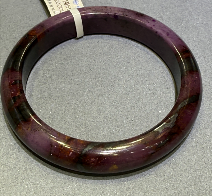 UY069 A69 全化皮老油紫手鐲 圈口59.5 寬12mm 厚9mm