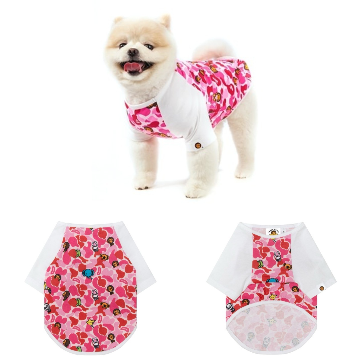 預購┃BAPE ABC MILO PET TEE 寵物 衣服 T恤 粉色迷彩