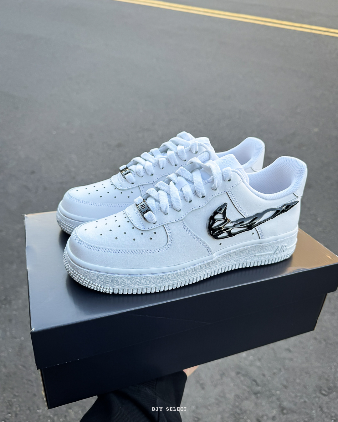 #預購 Nike Air Force 1 Low  Liquid Metal 液態 溶解 金屬 黑勾 IF1686-101 女鞋