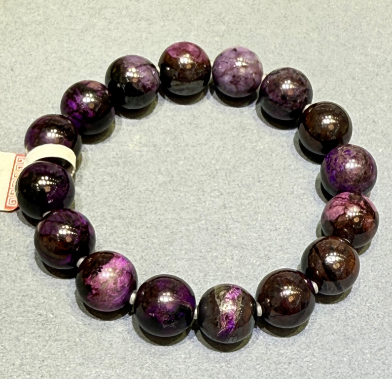 UY036 A36 收藏級絲絨紫圓珠手串 紫舒12mm